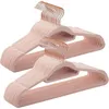 Image de Cintres en velours antidÃ©rapant, Rose Clair + Rose Gold / 30