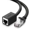 Image de Ugreen - Câble d'extension de patch - RJ-45 (M) pour RJ-45 (F) - 91.4 cm - SFTP - CAT 6 - moulé, bloqué - noir