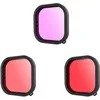 Image de Lens Waterproof Filter Set Telesin For Gopro Hero 9 / Hero 10 / Hero