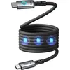 Image de Câble magnétique Iniu Léopard USB-C vers USB-C 100 W 1,2 m Noir