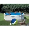 Image de Kit piscine acier blanc GrÃ© Atlantis ronde 3,70 x 1,32 m + BÃ¢che hiver