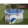 Image de Kit piscine acier blanc GrÃ© Fidji ronde 2,60 x 1,22 m + BÃ¢che hiver
