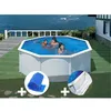 Image de Kit piscine acier blanc GrÃ© Fidji ronde 3,70 x 1,22 m + BÃ¢che Ã  bulles + Tapis de sol
