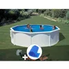 Image de Kit piscine acier blanc GrÃ© Bora Bora ronde 3,70 x 1,22 m + BÃ¢che Ã  bulles