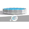 Image de Kit piscine tubulaire Intex Prism Frame ronde 5,49 x 1,22 m + 6 cartouches de filtration