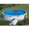 Image de Kit piscine acier blanc GrÃ© Fidji ronde 5,70 x 1,22 m + Tapis de sol