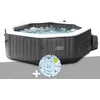 Image de Intex Kit spa gonflable Intex PureSpa Carbone octogonal Bulles et Jets 4 places + 5 kg de sel