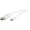 Image de Kramer C-USBC/HM Series C-USBC/HM-6 - Câble adaptateur - 24 pin USB-C (M) pour HDMI (M) - 1.8 m - support 4K - blanc