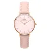 Image de Montre Femme Daniel Wellington Petite En Cuir Rose