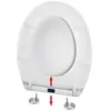Image de Abattant Wc Thermo Dur Easy Clip Blanc - CharniÃ¨res Inox