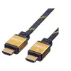 Image de Roline Gold - Câble HDMI avec Ethernet - HDMI mâle pour HDMI mâle - 7.5 m - double blindage - noir, or