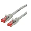Image de Roline - Cordon de raccordement - RJ-45 (M) pour RJ-45 (M) - 30 cm - SFTP, PiMF - CAT 6 - sans halogène, moulé, bloqué - gris