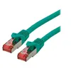 Image de Roline - Cordon de raccordement - RJ-45 (M) pour RJ-45 (M) - 30 cm - SFTP, PiMF - CAT 6 - sans halogène, moulé, bloqué - vert