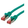 Image de Roline - Cordon de raccordement - RJ-45 (M) pour RJ-45 (M) - 50 cm - SFTP, PiMF - CAT 6 - sans halogène, moulé, bloqué - vert