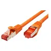 Image de Roline - Cordon de raccordement - RJ-45 (M) pour RJ-45 (M) - 30 cm - SFTP, PiMF - CAT 6 - sans halogène, moulé, bloqué - orange