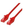 Image de Roline - Cordon de raccordement - RJ-45 (M) pour RJ-45 (M) - 1 m - UTP - CAT 6 - sans halogène moulé bloqué - rouge