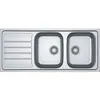 Image de Franke Évier à encastrer inox lisse 2 cuve 1 égouttoir 1160 x 500 mm FLN 621 FRANKE