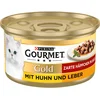 Image de 12x85g Les Noisettes Gourmet Gold poulet, foie - Pâtée pour chat