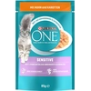Image de lot PURINA ONE pour chat - 13 x 85 g Sensitive poulet, carottes