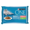 Image de 4x85g Purina One Chat Stérilisé saumon, dinde - Pâtée pour chat