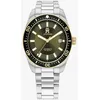 Image de Tommy Hilfiger Montre À Cadran Vert Et Monogramme Th Th85 Watch/Silver