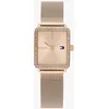 Image de Montre Maille Milanaise PlaquÃ© Or Champagne Tea Tank Watch/Rose Gold
