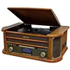 Image de Platine Vinyle Vintage Radio DAB/DAB+/FM Lecteur CD-MP3 Cassette Bluetooth USB Roadstar HIF1993DBT Bois
