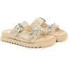 Image de Sandale Guess Fatema Logo 4g Femme Beige - 36