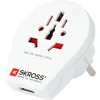 Image de Skross SKROSS World to Europe USB - Adaptateur pour prise d'alimentation avec adaptateur de charge USB - power CEE 7/7 (F) pour BS 1363, NEMA 5-15, SAA AS 3112, SEV 1011, USB (alimentation uniquement)...
