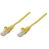 Image de Intellinet Network Patch Cable, Cat5e, 0.5m, Yellow, CCA, U/UTP, PVC, RJ45, Gold Plated Contacts, Snagless, Booted, Lifetime Warranty, Polybag - Cordon de raccordement - RJ-45 (M) pour RJ-45 (M) - 45 cm - UTP - CAT 5e - démarré, sans crochet - jaune