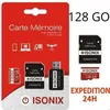 Image de Carte Micro-SD 128 Go - ISONIX - SDXC - Classe 10 - Compatible smartphones et camÃ©ras - Noir