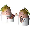 Image de A di alessi amgi26set3 angles band statue en porcelaine decorées à la main - set de 2