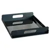 Image de ALESSI GIA01/45 PLATEAU RECTANGULAIRE EN ACIER INOXYDABLE AVEC POIGNÉES EN RÉSINE THERMOPLASTIQUE NOIR