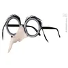 Image de Lunettes de sorciere avec nez et sourcils plumes