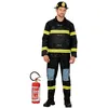 Image de Déguisement Pompier Soldat Feu Incendie Homme L Noir 021363 W Widmann Milano Party Fashion L - 021363 W WIDMANN MILANO Party Fashion