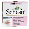 Image de 6x85g Thon avec jambon Schesir Complete Nutrition Nourriture humide en gelée pour chats