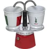 Image de Bialetti Set Mini Italia 2 CafetiÃ¨re Expresso Rouge 90 Ml