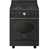 Image de Smeg Coloniale CO60GMAN2 four et cuisiniÃ¨re Electrique Gaz Noir