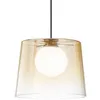 Image de Ideal Lux Fade Dome Suspension Plafonnier Verre Ambre Shade