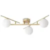 Image de Ideal Lux Atlas Plafonnier Globe Ã 3 LumiÃ¨res Laiton