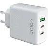 Image de Chargeur secteur USB-C et USB 65W - CELLY - Blanc - CompatibilitÃ© USB-C et USB