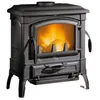 Image de PoÃªle Ã  bois Nordica Extraflame Isetta Lean 7,7 kW Noir Antracite