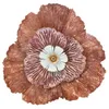 Image de Panneau DÃ©coratif Fleur 3d En MÃ©tal Multicolore 73,5x11x72 Cm