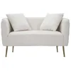 Image de CanapÃ© en tissu beige avec pieds dorÃ©s cm 127x74x71