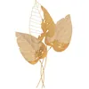Image de Panneau DÃ©coratif 3d Feuilles En MÃ©tal DorÃ© 53x4x84,5 Cm