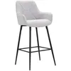 Image de Lot de 2 tabourets en tissu vert et pieds en mÃ©tal 55X55X109 cm
