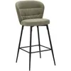 Image de Lot de 2 tabourets de bar en tissu vert 52x59x108 cm