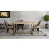Image de Table rectangulaire en bois et mÃ©tal marron 150x90x78 cm