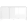 Image de BUFFET CITIZEN - DÉCOR BLANC LAQUÉ BRILLANT - 3 PORTES - L 156 X P 40 X H 84 CM