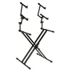 Image de Quiklok Ql623 - Stand Clavier X Double, 3 Niveaux - Noir